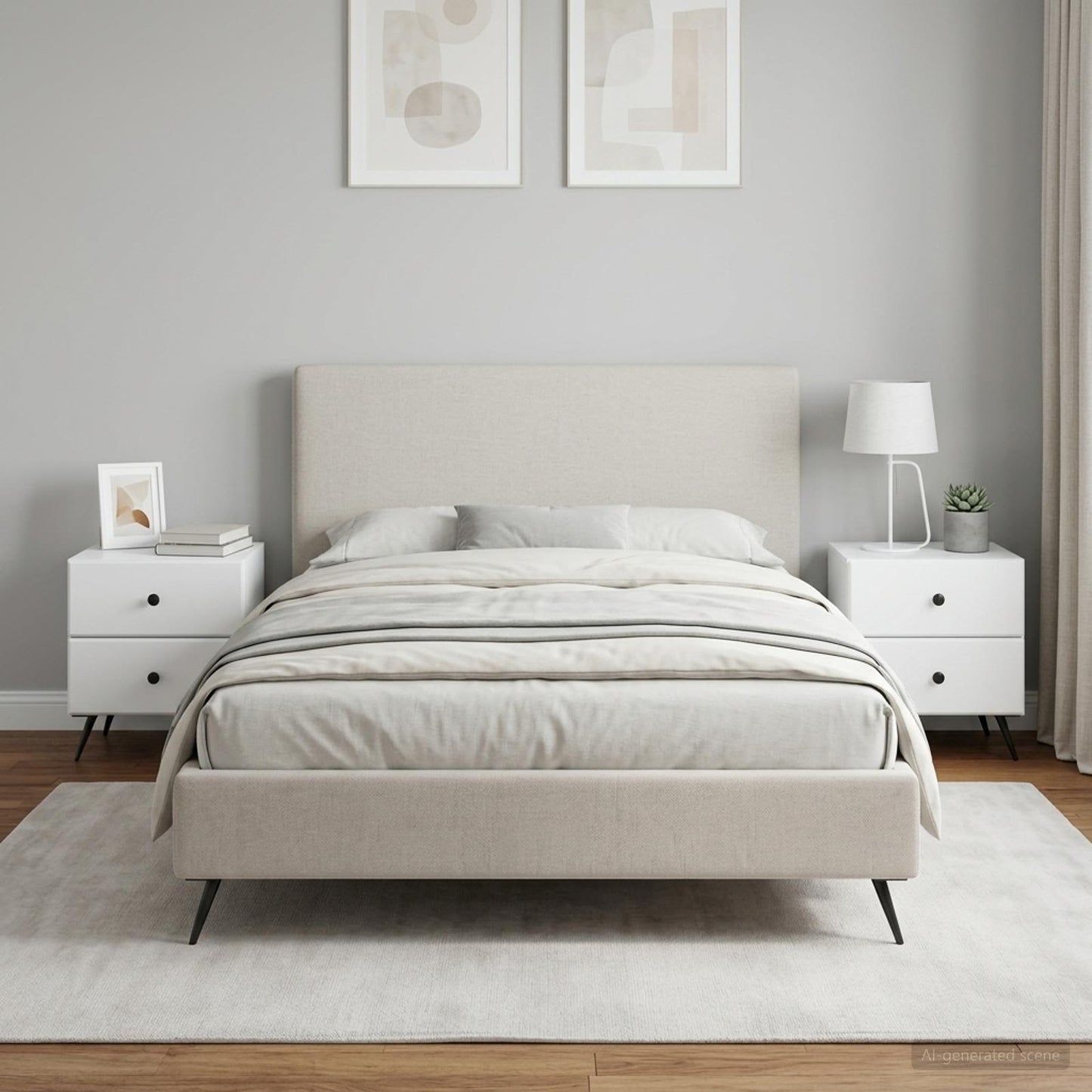 Armadio da Notte con cassetto 2 pcs Bianco 43 x 34,5 x 47,5 cm
