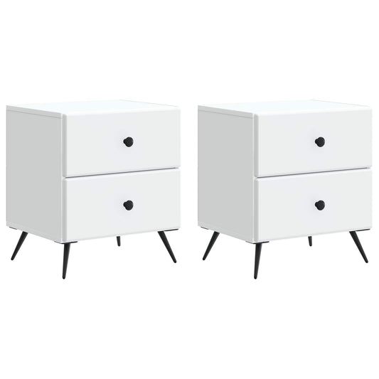 Armadio da Notte con cassetto 2 pcs Bianco 43 x 34,5 x 47,5 cm | homemem39