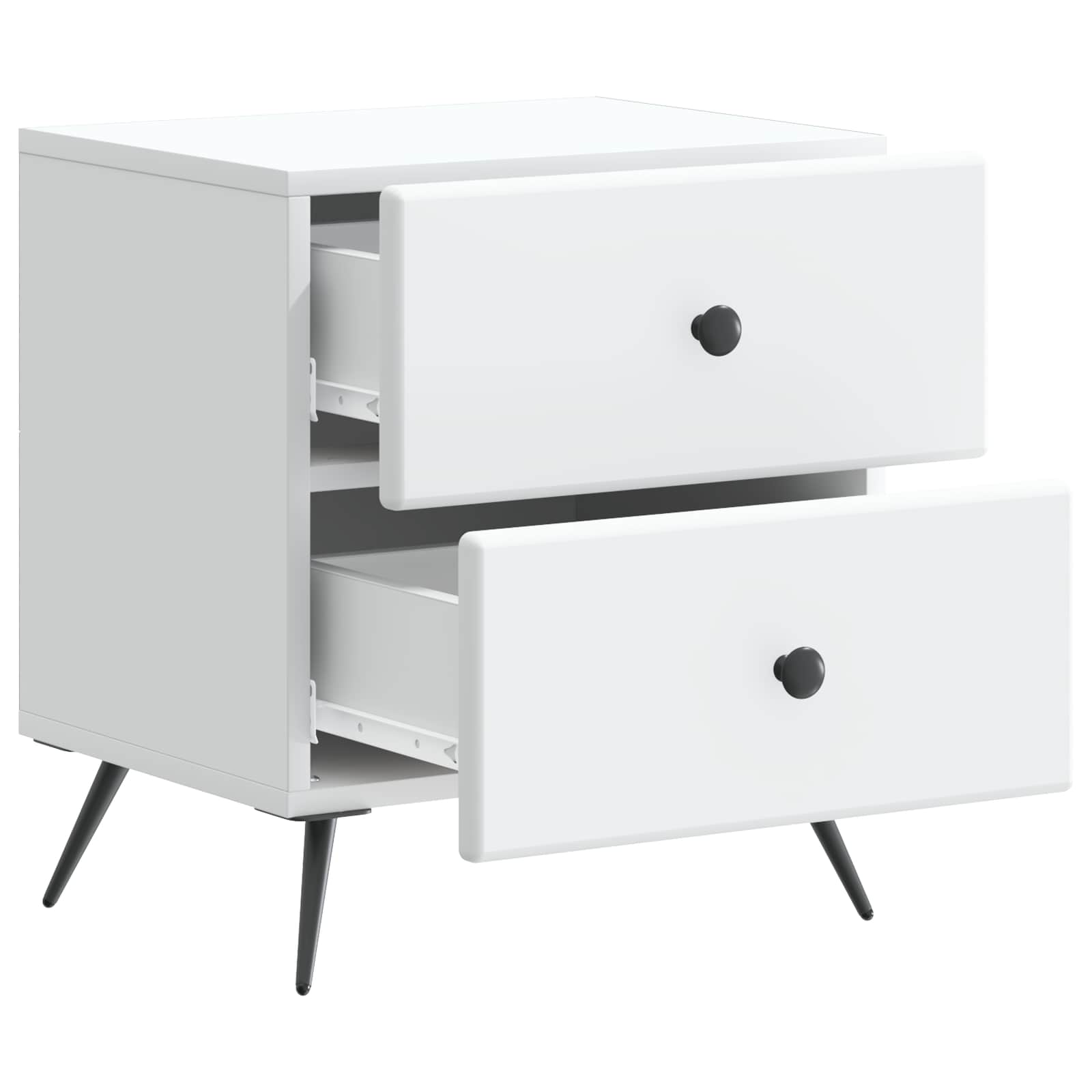 Armadio da Notte con cassetto 2 pcs Bianco 43 x 34,5 x 47,5 cm | homemem39