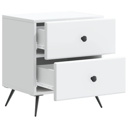 Armadio da Notte con cassetto 2 pcs Bianco 43 x 34,5 x 47,5 cm | homemem39
