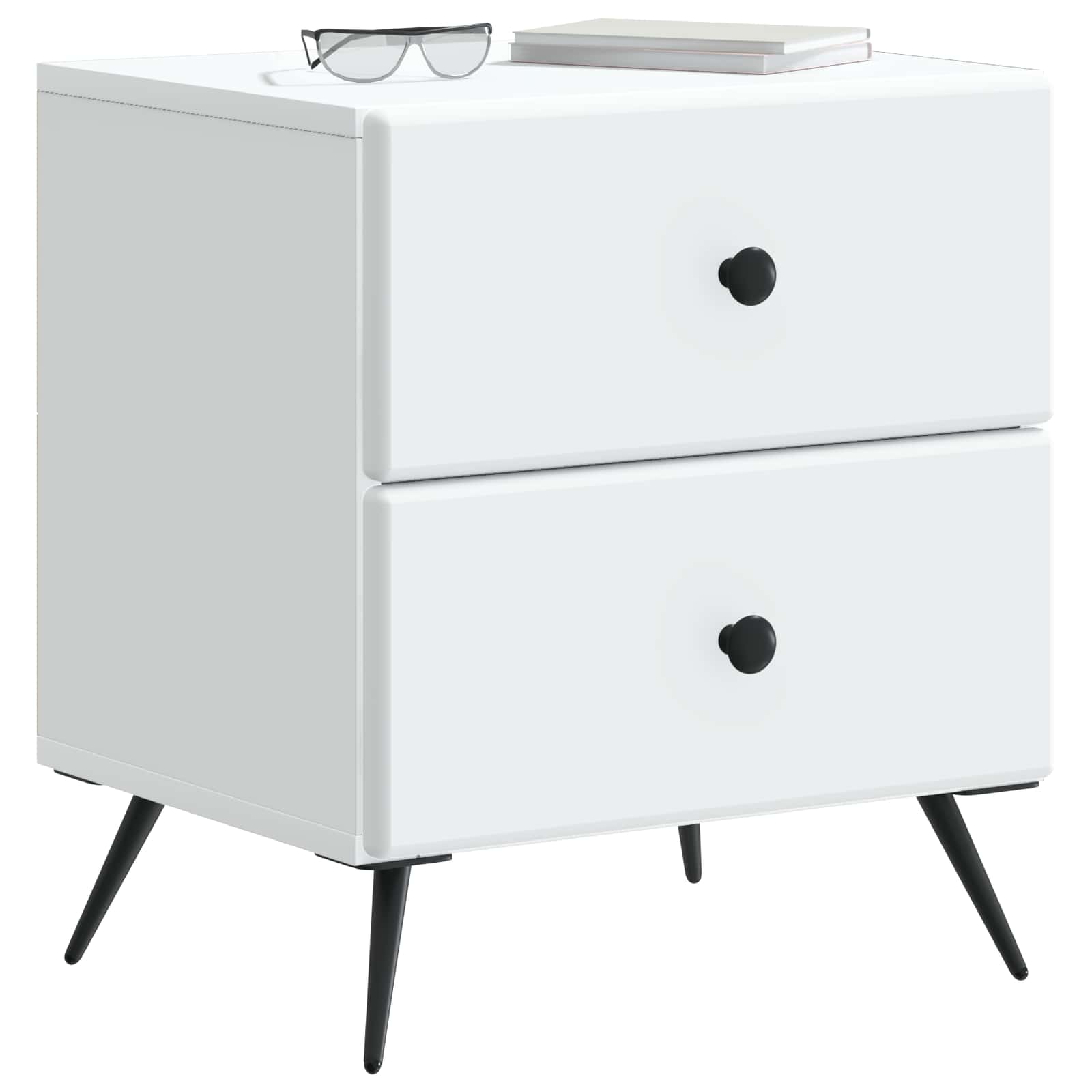 Armadio da Notte con cassetto 2 pcs Bianco 43 x 34,5 x 47,5 cm | homemem39