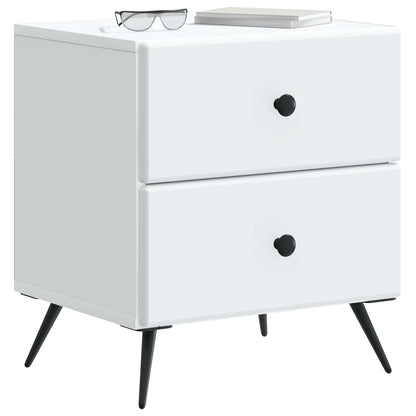 Armadio da Notte con cassetto 2 pcs Bianco 43 x 34,5 x 47,5 cm