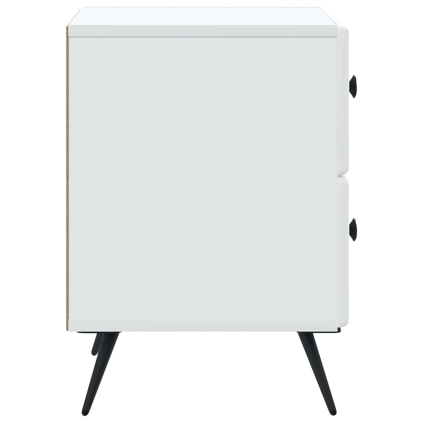 Armadio da Notte con cassetto 2 pcs Bianco 43 x 34,5 x 47,5 cm