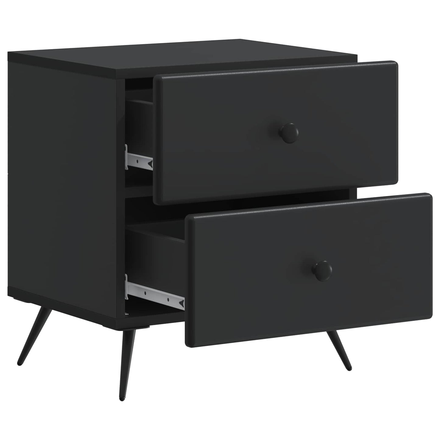Armadio da Notte Nero 43 x 34,5 x 47,5 cm Legno ingegnerizzato