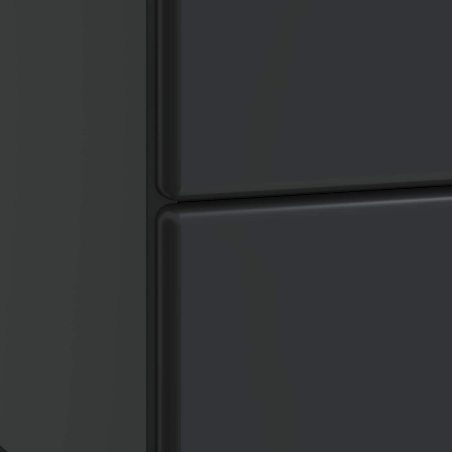 Armadio da Notte con cassetto 2 pcs Nero 43 x 34,5 x 47,5 cm | homemem39