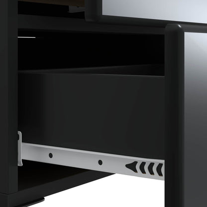 Armadio da Notte con cassetto 2 pcs Nero 43 x 34,5 x 47,5 cm | homemem39
