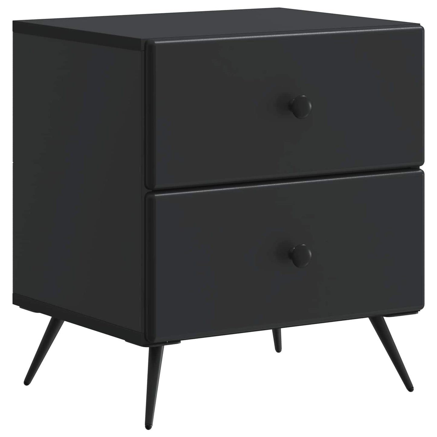 Armadio da Notte con cassetto 2 pcs Nero 43 x 34,5 x 47,5 cm | homemem39