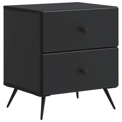 Armadio da Notte con cassetto 2 pcs Nero 43 x 34,5 x 47,5 cm | homemem39