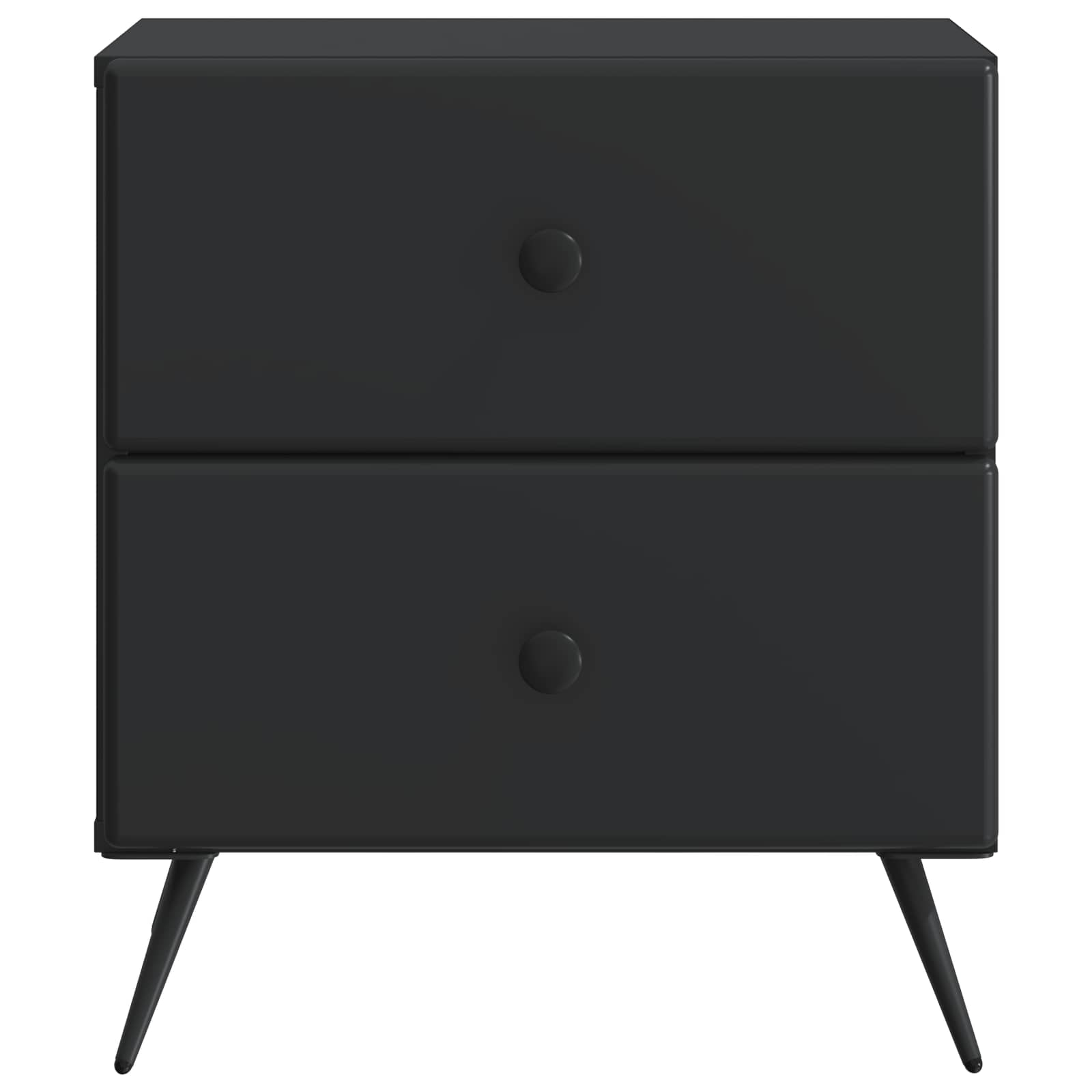Armadio da Notte con cassetto 2 pcs Nero 43 x 34,5 x 47,5 cm | homemem39
