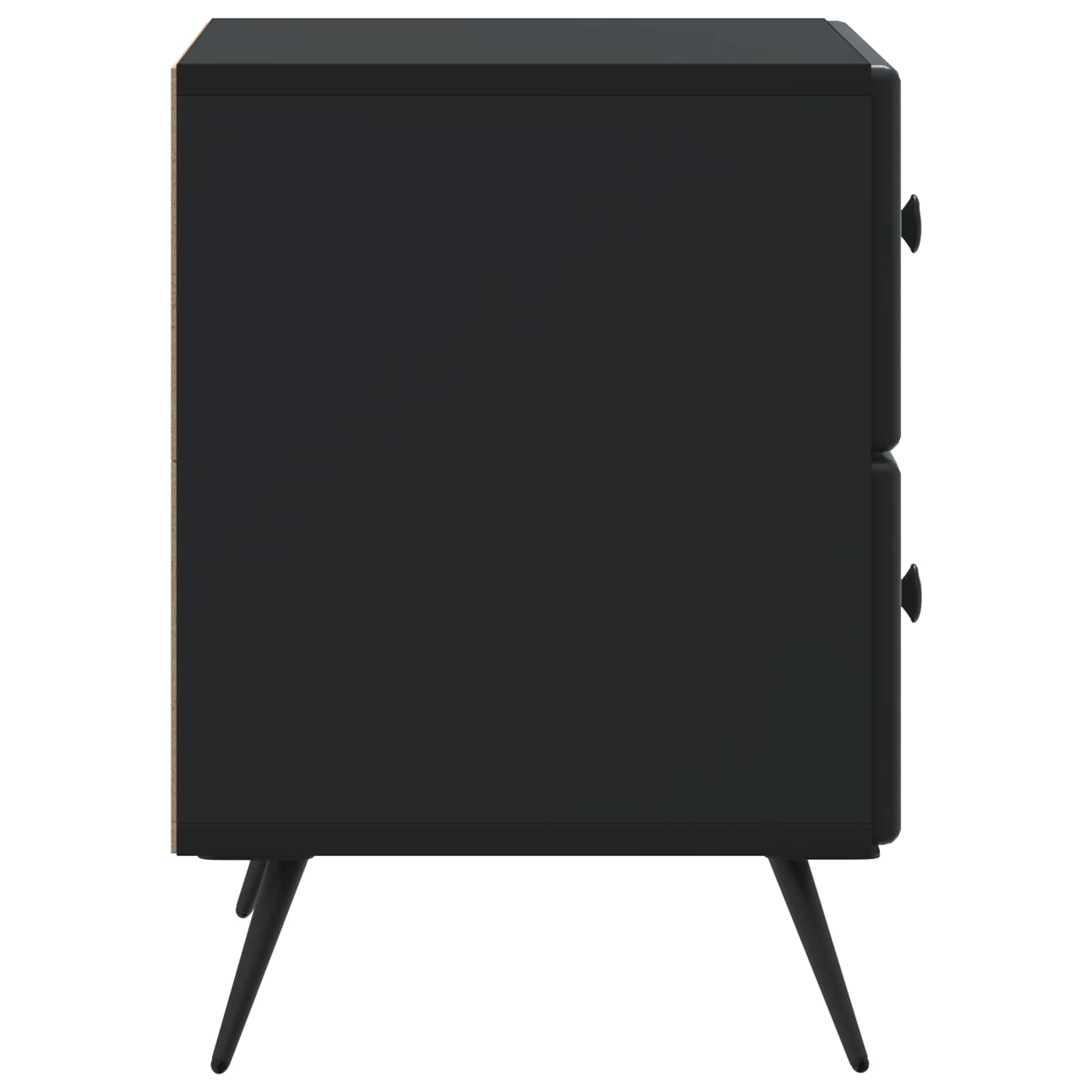 Armadio da Notte con cassetto 2 pcs Nero 43 x 34,5 x 47,5 cm | homemem39
