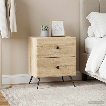 Armadio da Notte 2 pcs Rovere Sonoma 43 x 34,5 x 47,5 cm