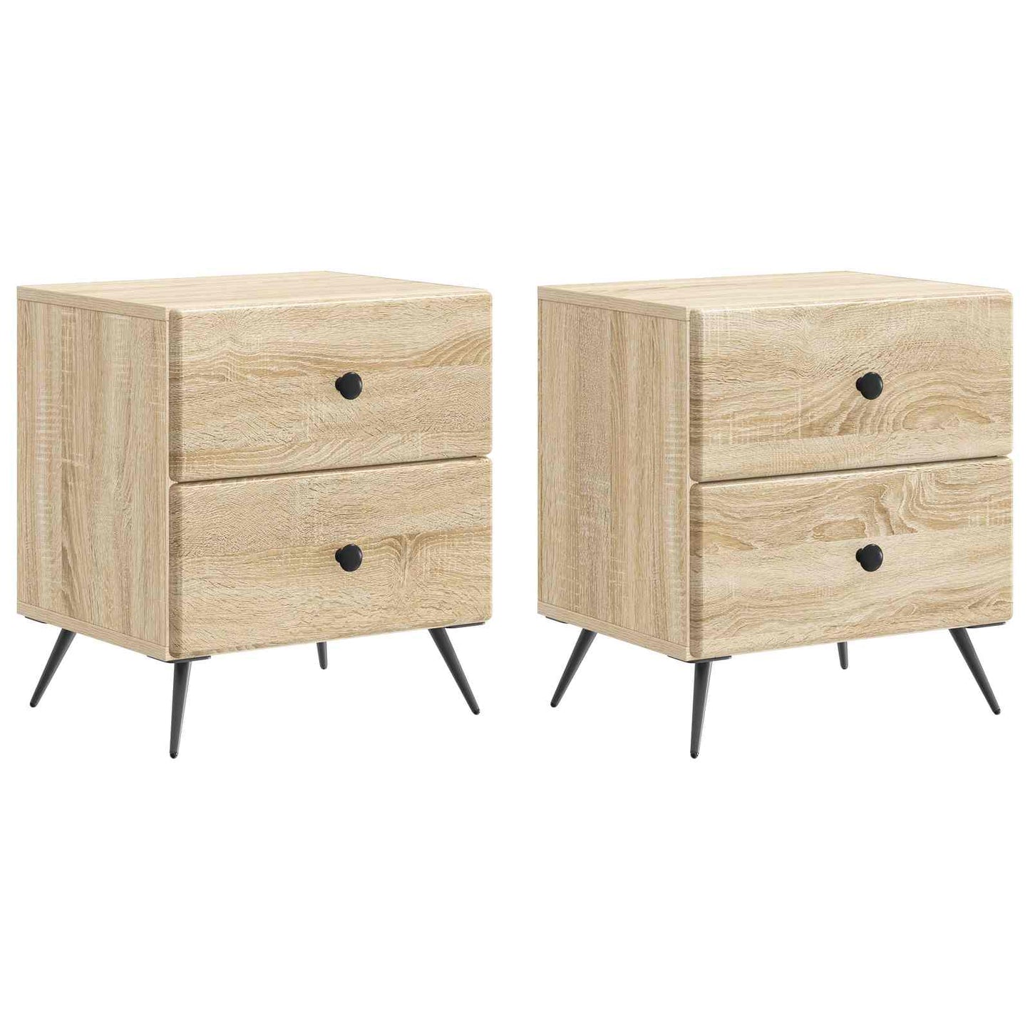 Armadio da Notte 2 pcs Rovere Sonoma 43 x 34,5 x 47,5 cm