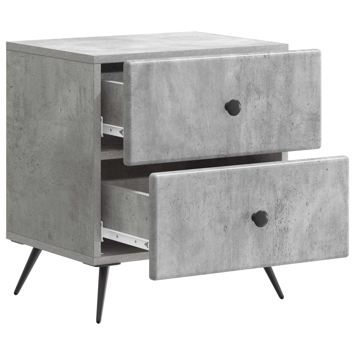 Armadio da Notte Grigio Cemento 43 x 34,5 x 47,5 cm | homemem39