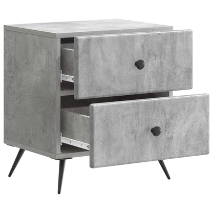 Armadio da Notte Grigio Cemento 43 x 34,5 x 47,5 cm
