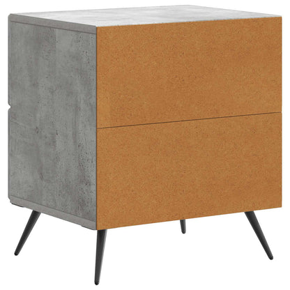 Armadio da Notte Grigio Cemento 43 x 34,5 x 47,5 cm