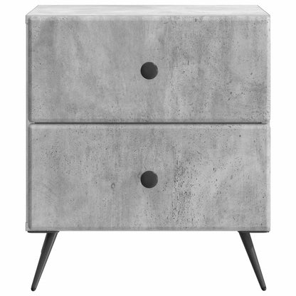 Armadio da Notte Grigio Cemento 43 x 34,5 x 47,5 cm | homemem39