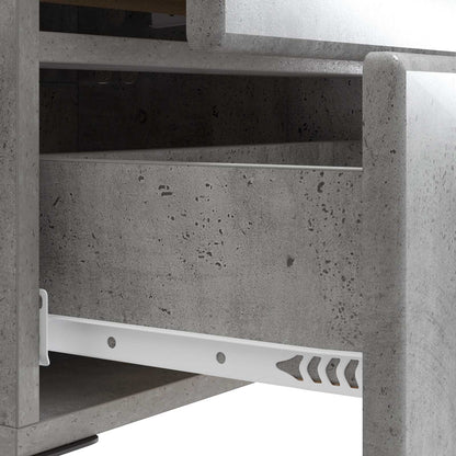 Armadio da Notte 2 pcs Grigio Cemento 43 x 34,5 x 47,5 cm