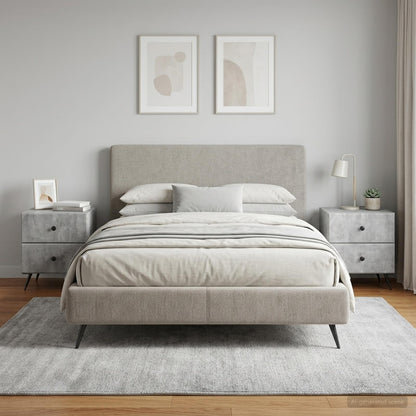 Armadio da Notte 2 pcs Grigio Cemento 43 x 34,5 x 47,5 cm