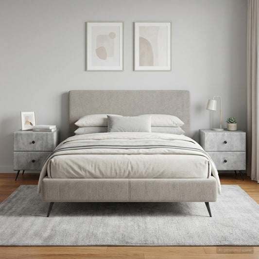 Armadio da Notte 2 pz Grigio Cemento 43 x 34,5 x 47,5 cm