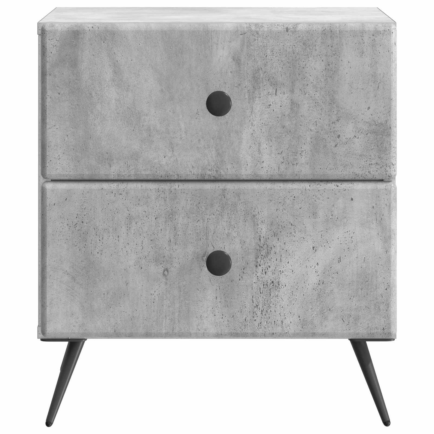 Armadio da Notte 2 pcs Grigio Cemento 43 x 34,5 x 47,5 cm