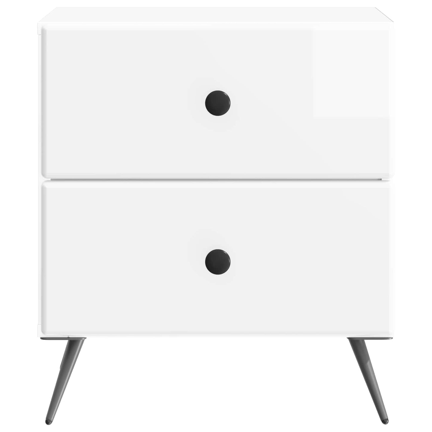 Armadio da Notte con cassetto Bianco Lucido 43 x 34,5 x 47,5 cm | homemem39
