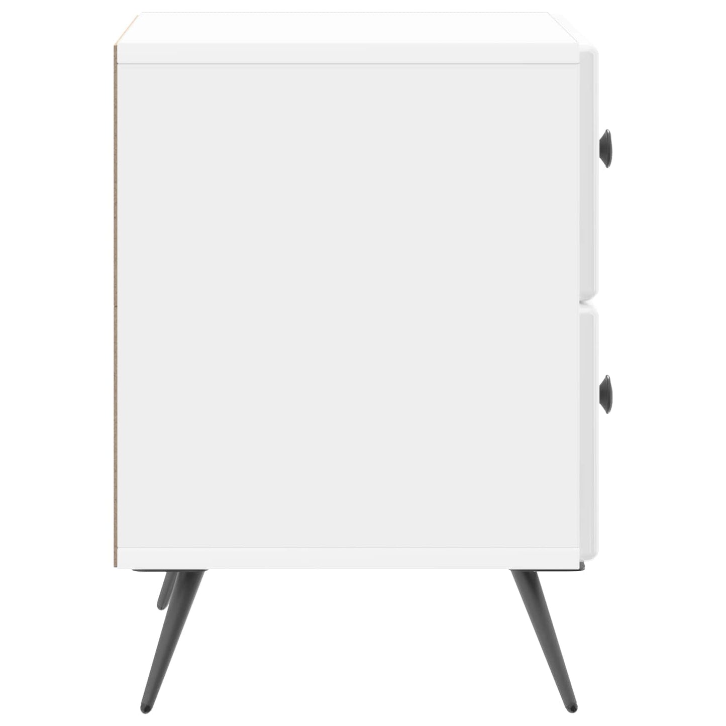 Armadio da Notte con cassetto Bianco Lucido 43 x 34,5 x 47,5 cm | homemem39