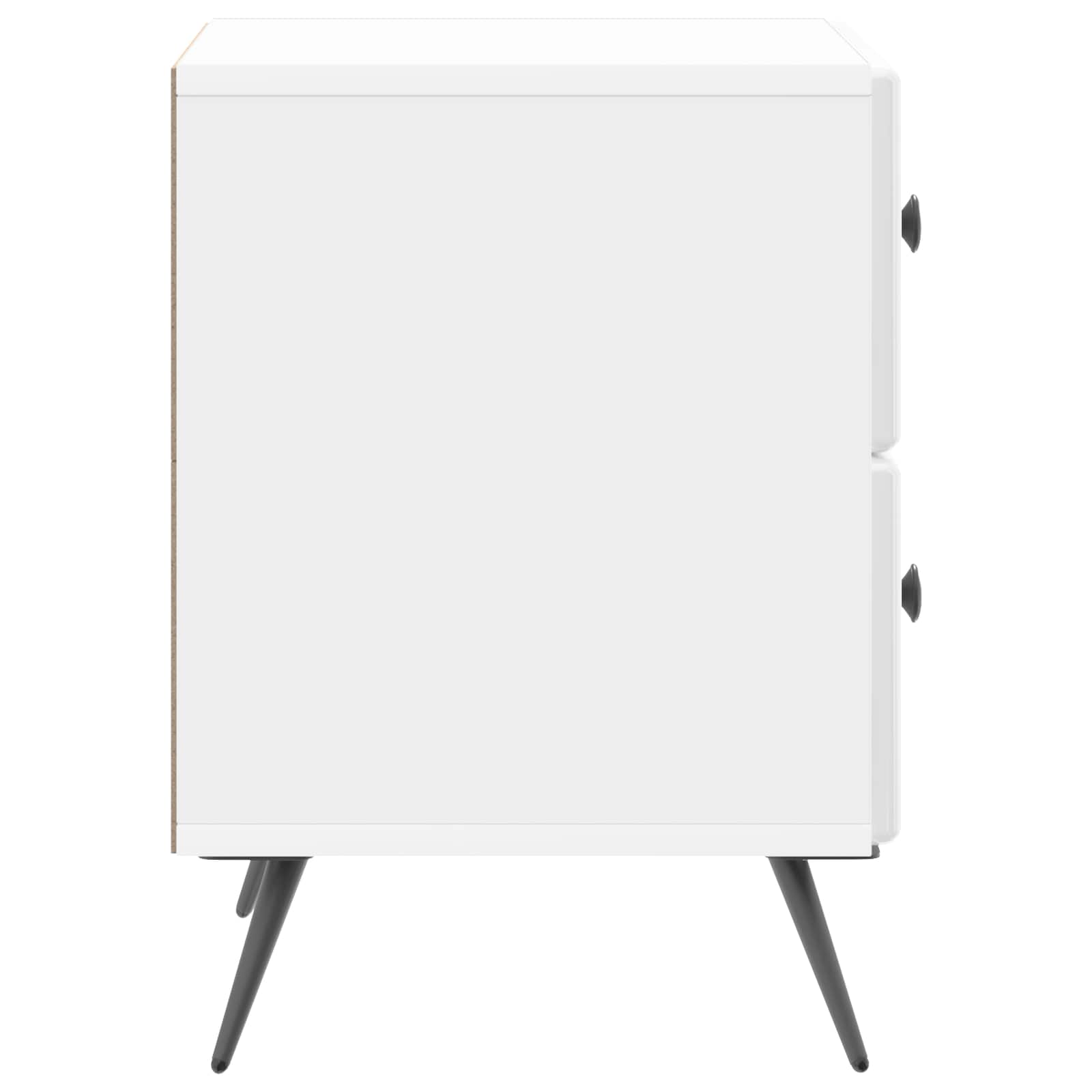 Armadio da Notte con cassetto Bianco Lucido 43 x 34,5 x 47,5 cm | homemem39