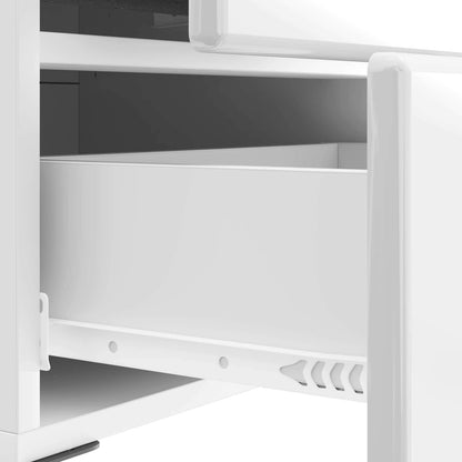 Armadio da Notte 2 pcs Bianco Lucido 43 x 34,5 x 47,5 cm | homemem39
