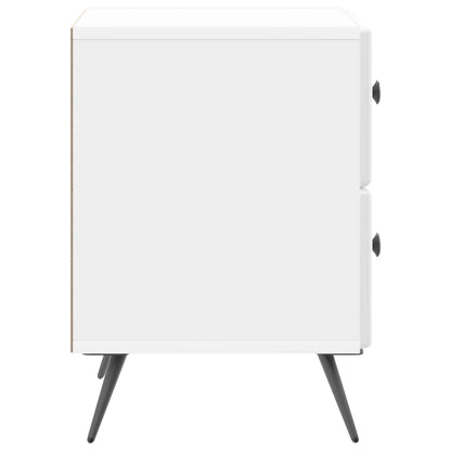 Armadio da Notte 2 pcs Bianco Lucido 43 x 34,5 x 47,5 cm | homemem39