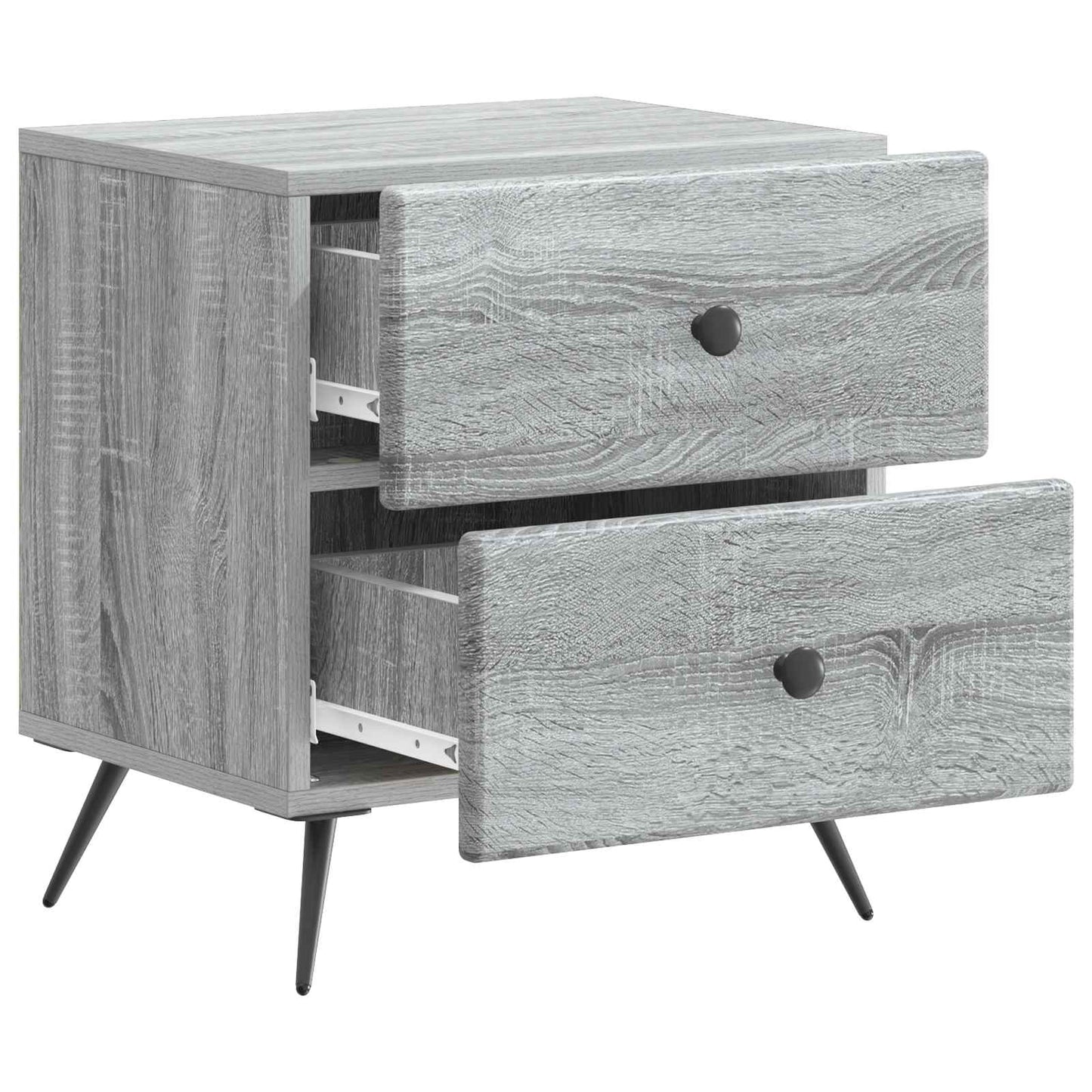Armadio da Notte 2 pcs Grigio Sonoma 43 x 34,5 x 47,5 cm