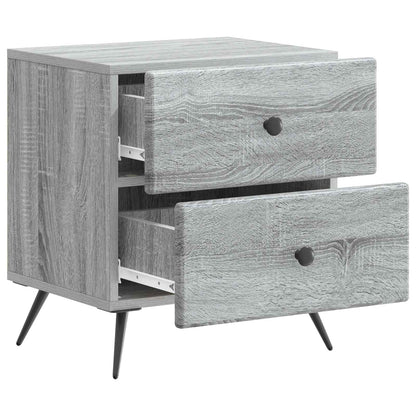 Armadio da Notte 2 pcs Grigio Sonoma 43 x 34,5 x 47,5 cm