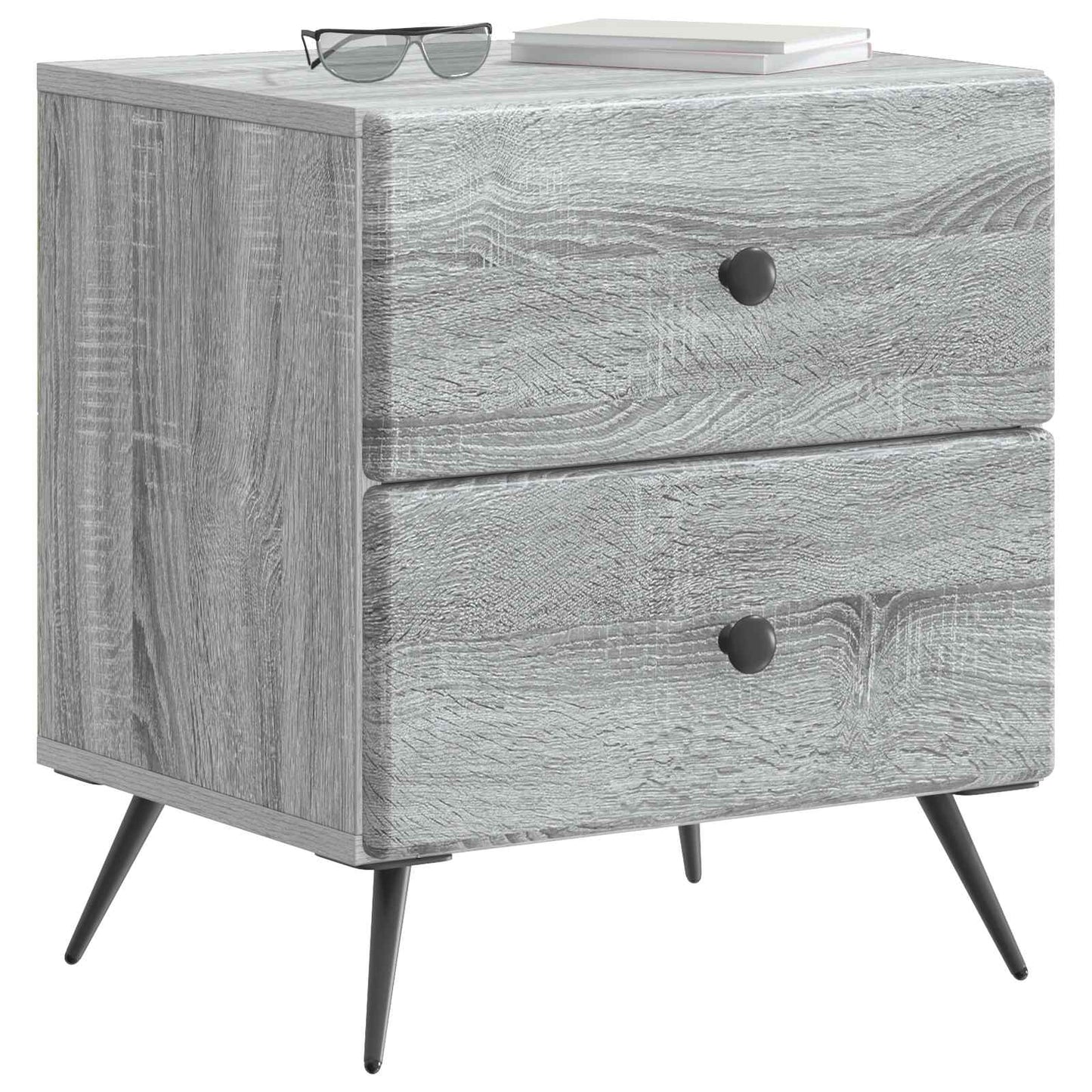 Armadio da Notte 2 pcs Grigio Sonoma 43 x 34,5 x 47,5 cm
