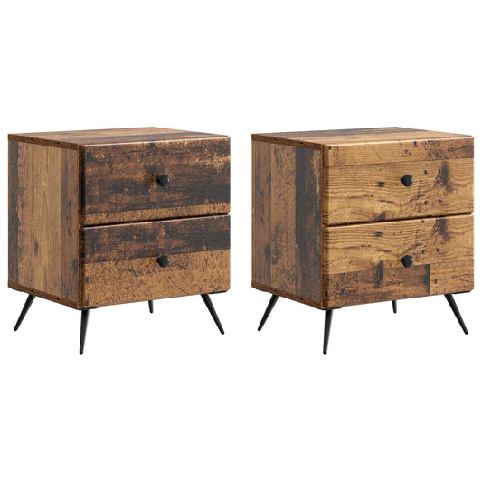 Armadio da Notte 2 pcs Legno antico 43 x 34,5 x 47,5 cm | homemem39