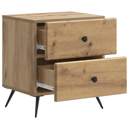Armadio da Notte 2 pcs Rovere Artigianale 43 x 34,5 x 47,5 cm