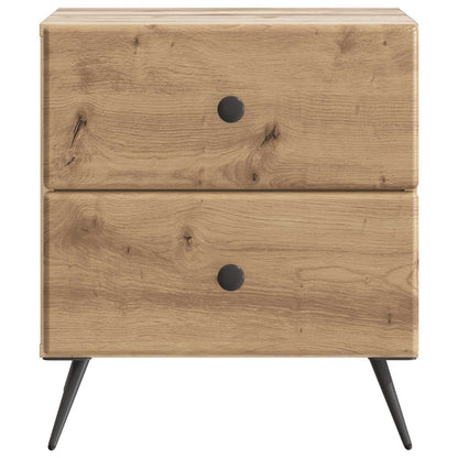 Armadio da Notte 2 pcs Rovere Artigianale 43 x 34,5 x 47,5 cm | homemem39