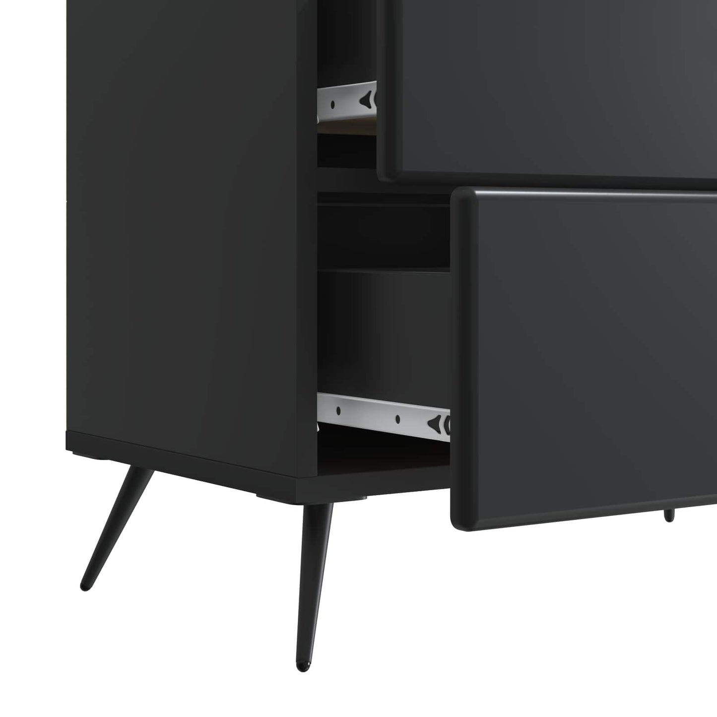 Armadio da Notte Nero 62 x 34,5 x 47,5 cm Legno ingegnerizzato | homemem39