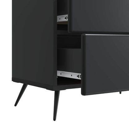 Armadio da Notte Nero 62 x 34,5 x 47,5 cm Legno ingegnerizzato