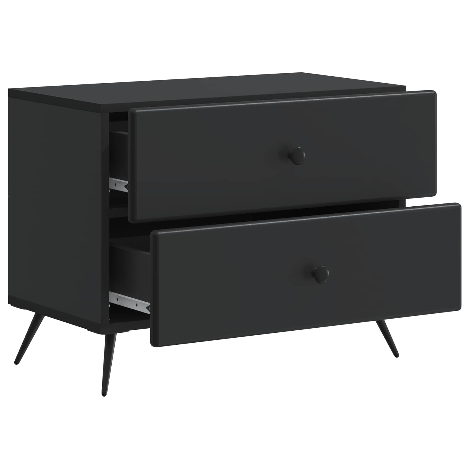 Armadio da Notte Nero 62 x 34,5 x 47,5 cm Legno ingegnerizzato | homemem39