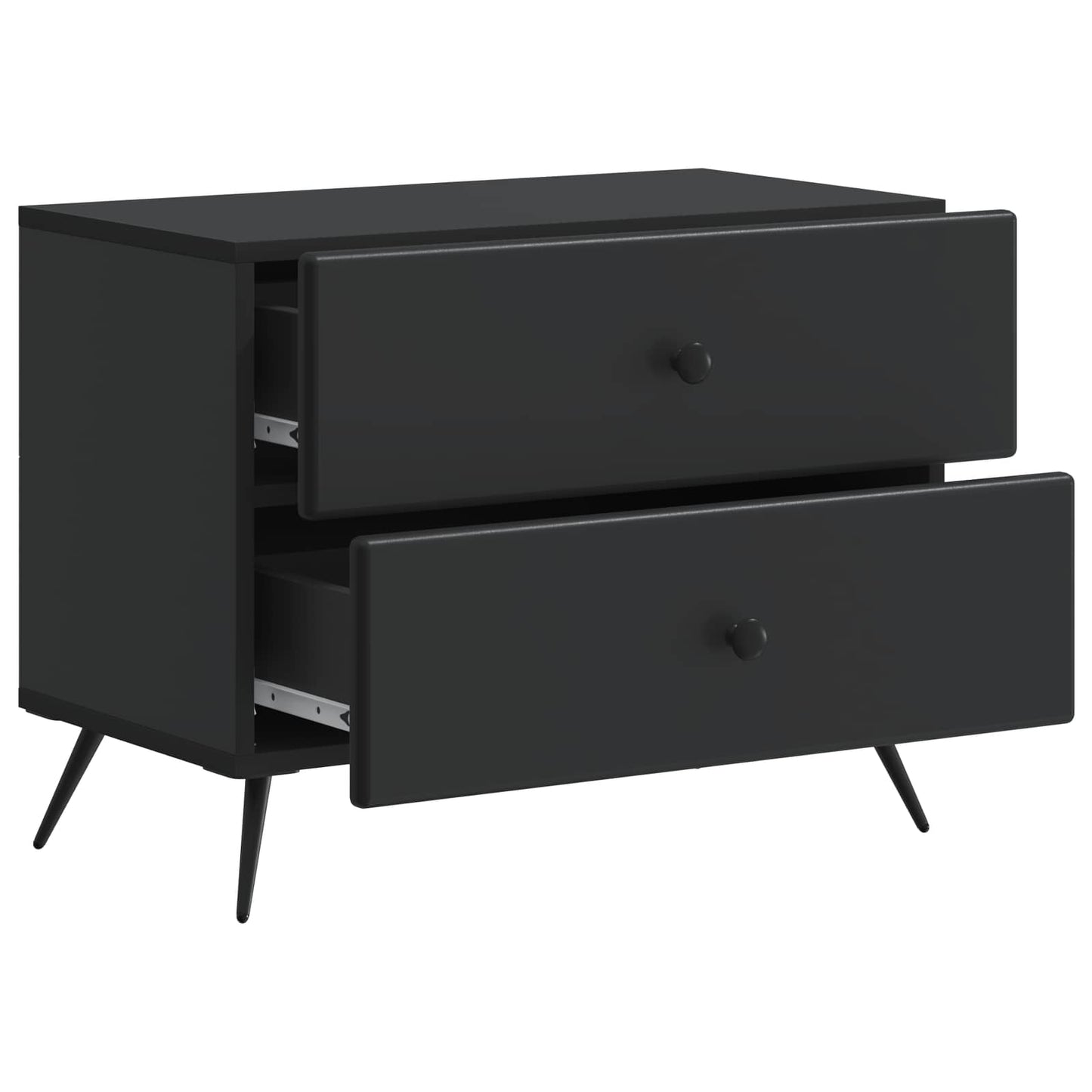 Armadio da Notte Nero 62 x 34,5 x 47,5 cm Legno ingegnerizzato