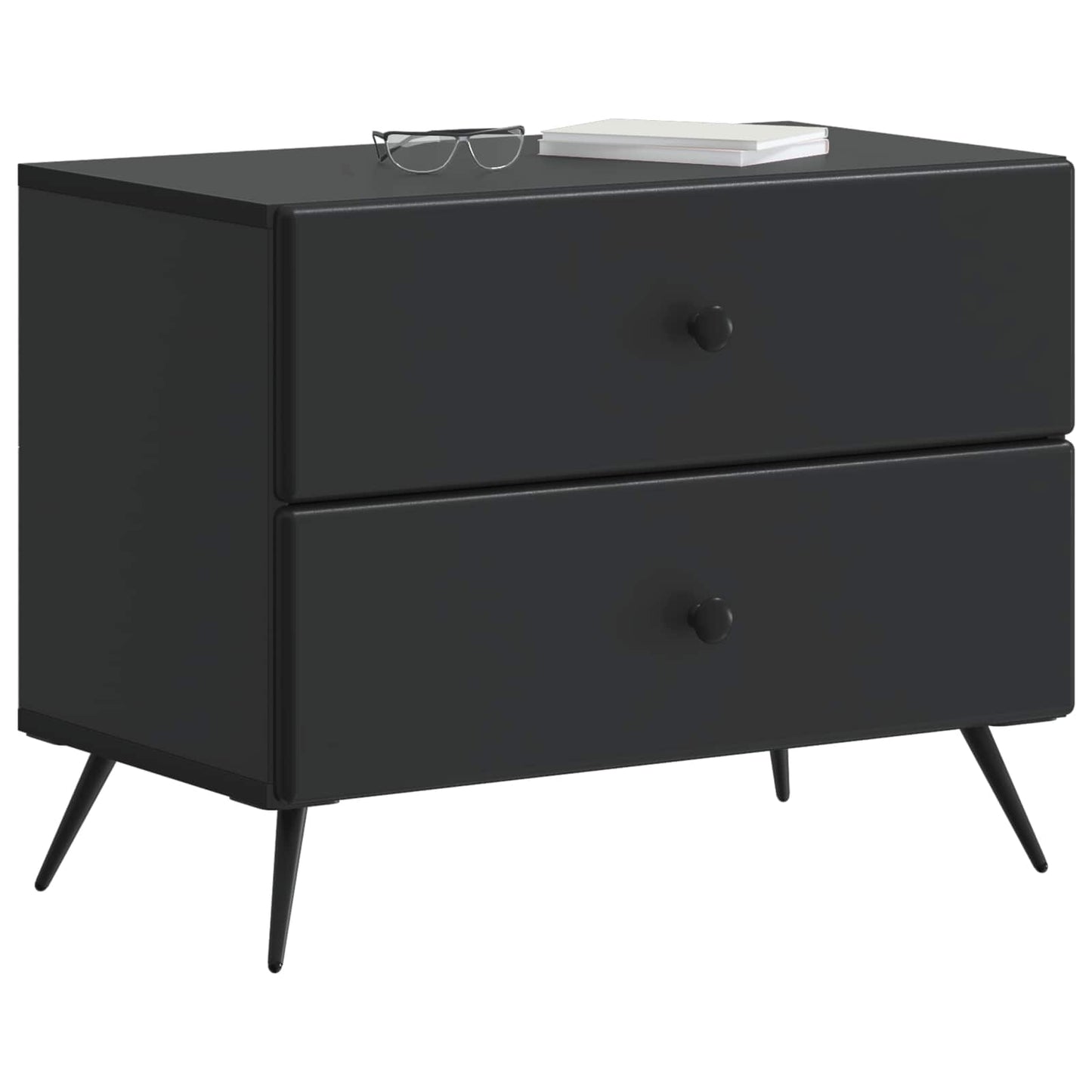 Armadio da Notte Nero 62 x 34,5 x 47,5 cm Legno ingegnerizzato | homemem39
