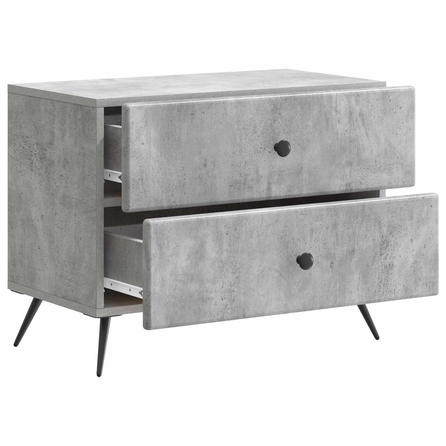 Armadio da Notte Grigio Cemento 62 x 34,5 x 47,5 cm | homemem39