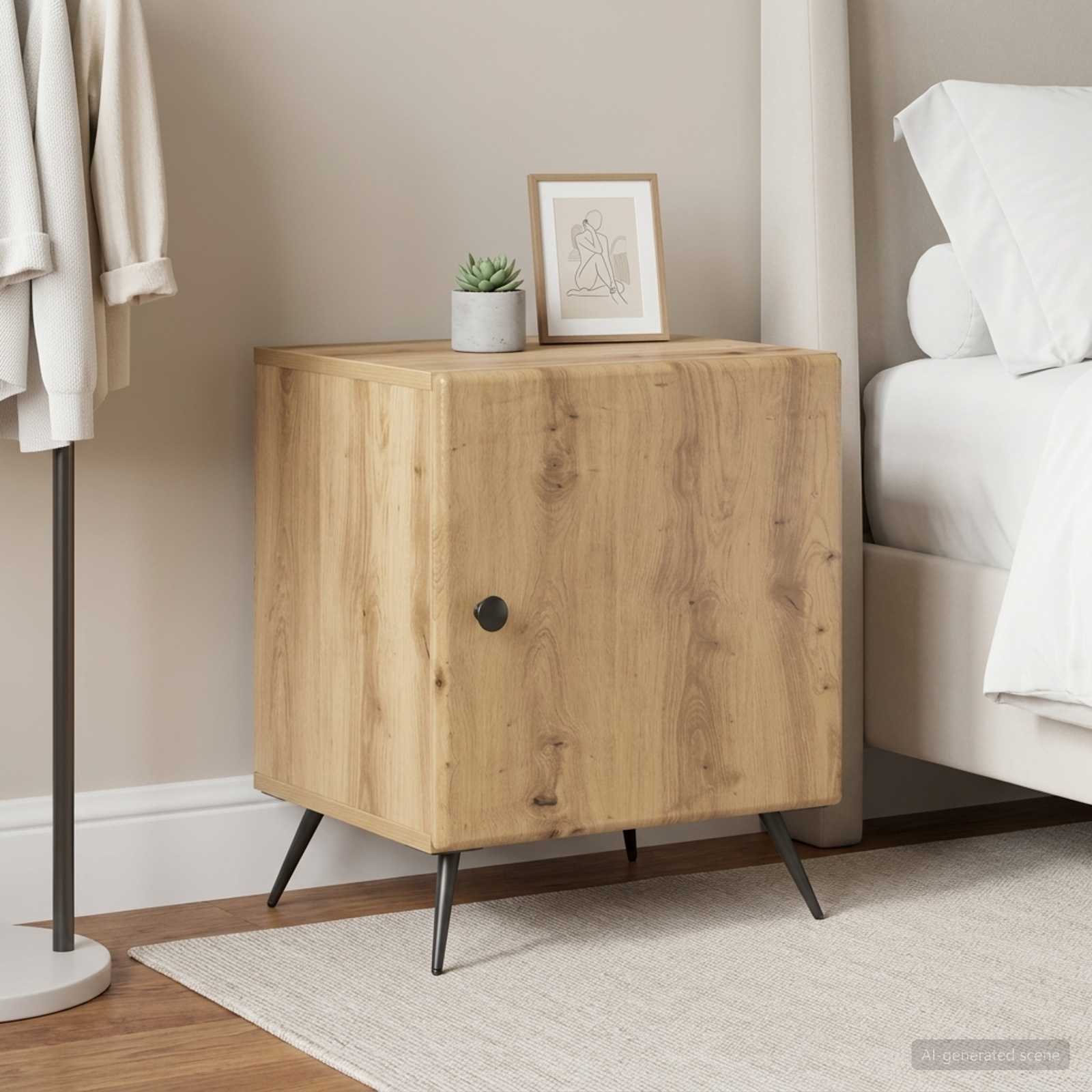 Armadio da Notte 2 pz Rovere Artigianale 43 x 34,5 x 50 cm | homemem39
