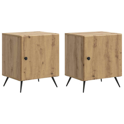 Armadio da Notte 2 pz Rovere Artigianale 43 x 34,5 x 50 cm | homemem39