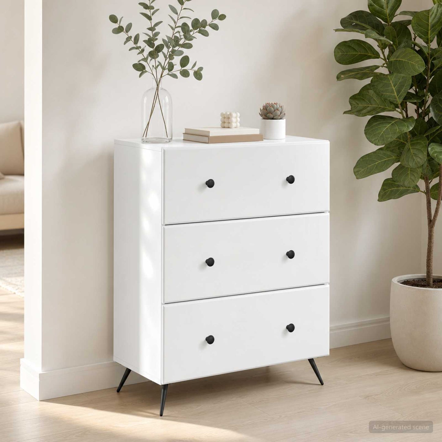 Mobile con Cassetti Bianco 66 x 34,5 x 90 cm