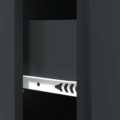 Mobile con Cassetti Nero 66 x 34,5 x 90 cm Legno ingegnerizzato