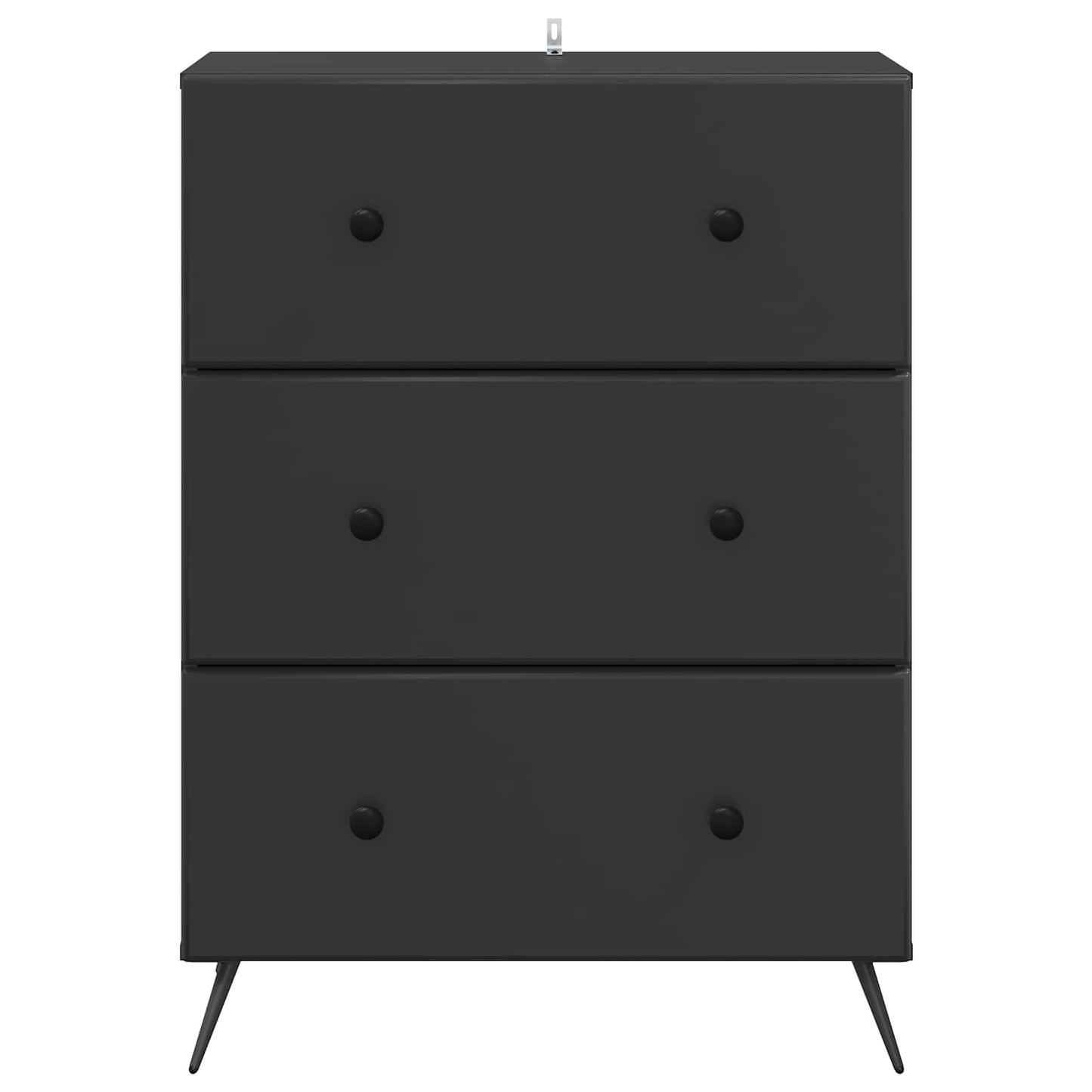 Mobile con Cassetti Nero 66 x 34,5 x 90 cm Legno ingegnerizzato | homemem39