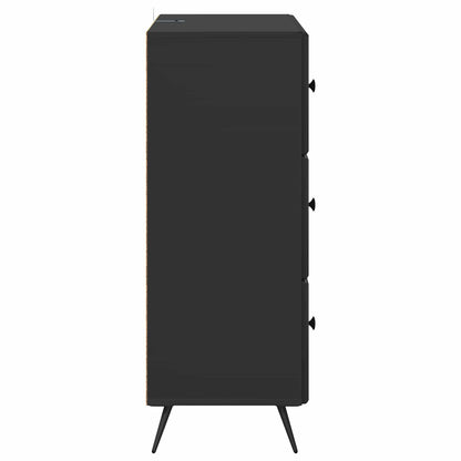 Mobile con Cassetti Nero 66 x 34,5 x 90 cm Legno ingegnerizzato