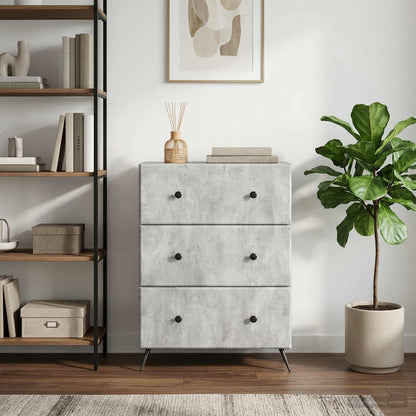 Mobile con Cassetti Grigio Cemento 66 x 34,5 x 90 cm