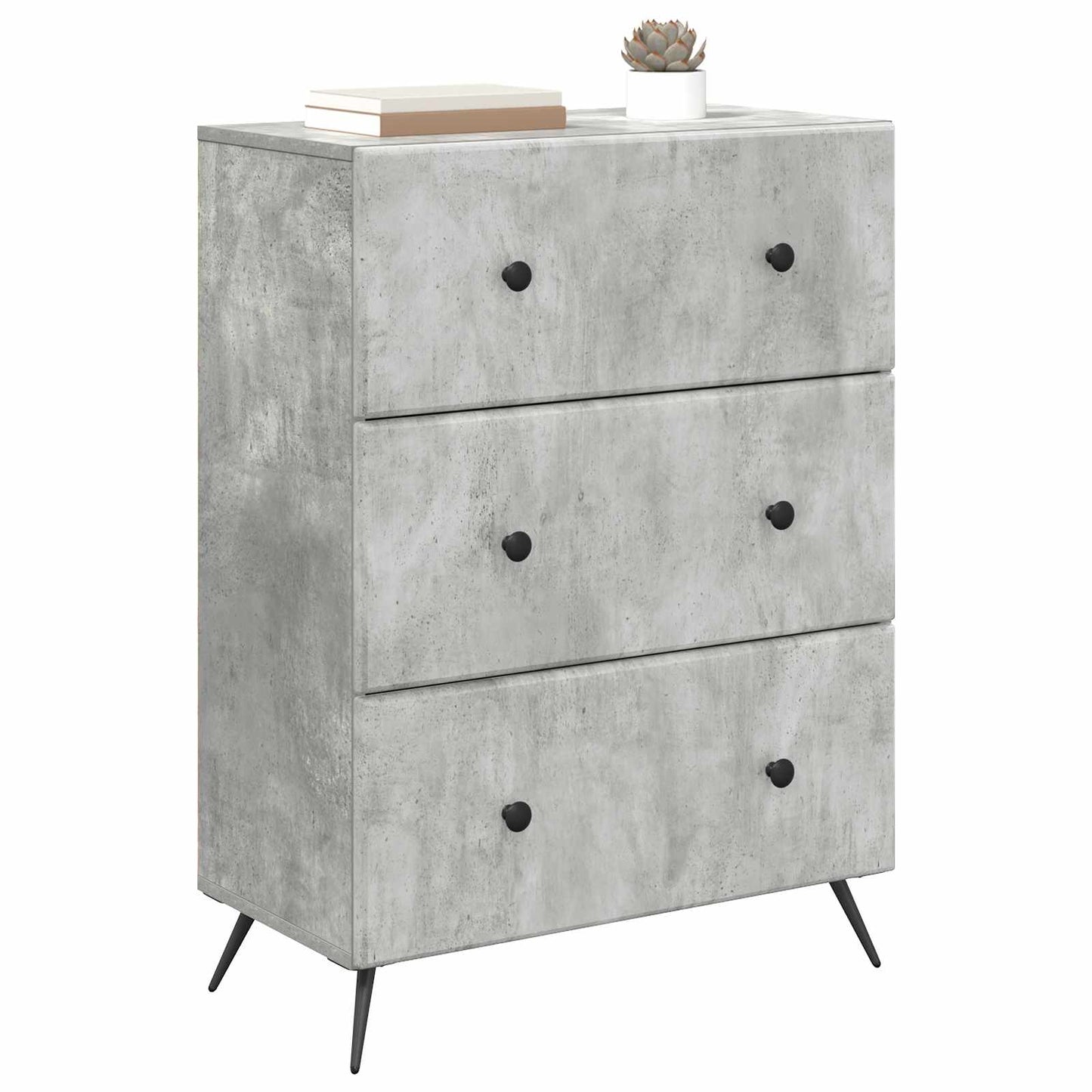 Mobile con Cassetti Grigio Cemento 66 x 34,5 x 90 cm