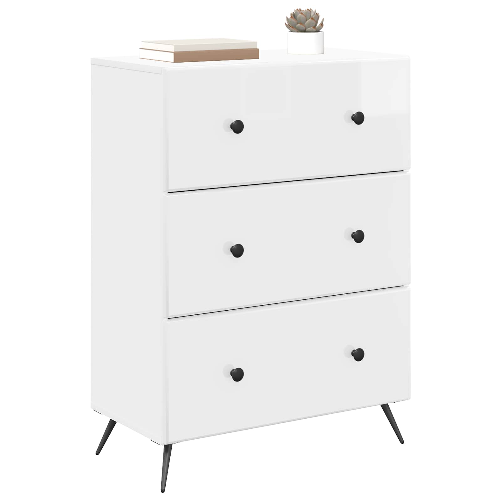 Mobile con Cassetti Bianco Lucido 66 x 34,5 x 90 cm | homemem39